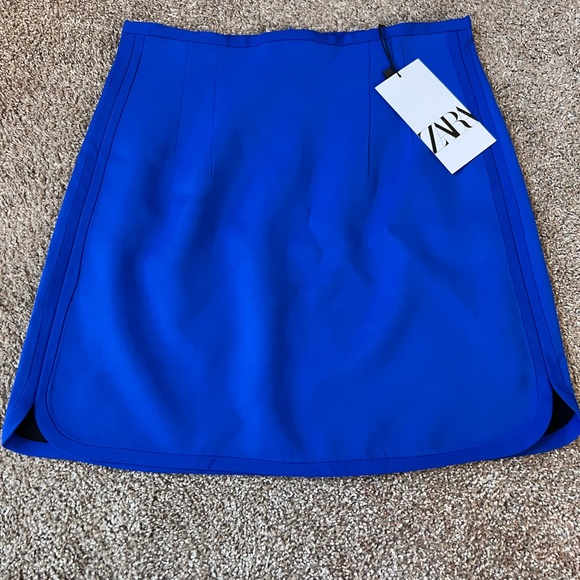 Zara | Skirts | Zara Blue Mini Skirt | Poshmark